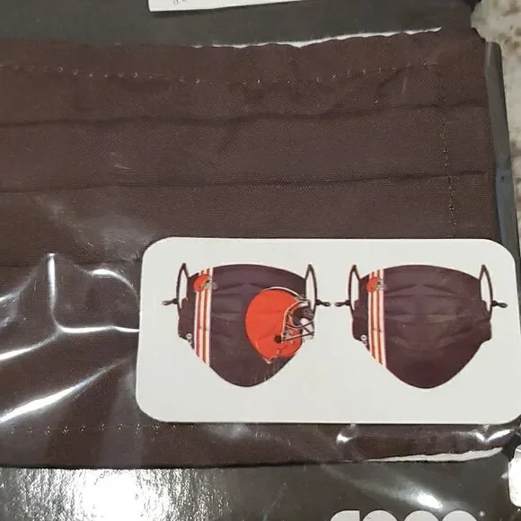 NFL Browns Face Mask 2 pack NWT - Picture 2 of 8
